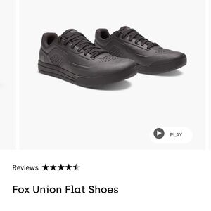 Fox Union Flat Black Shoes